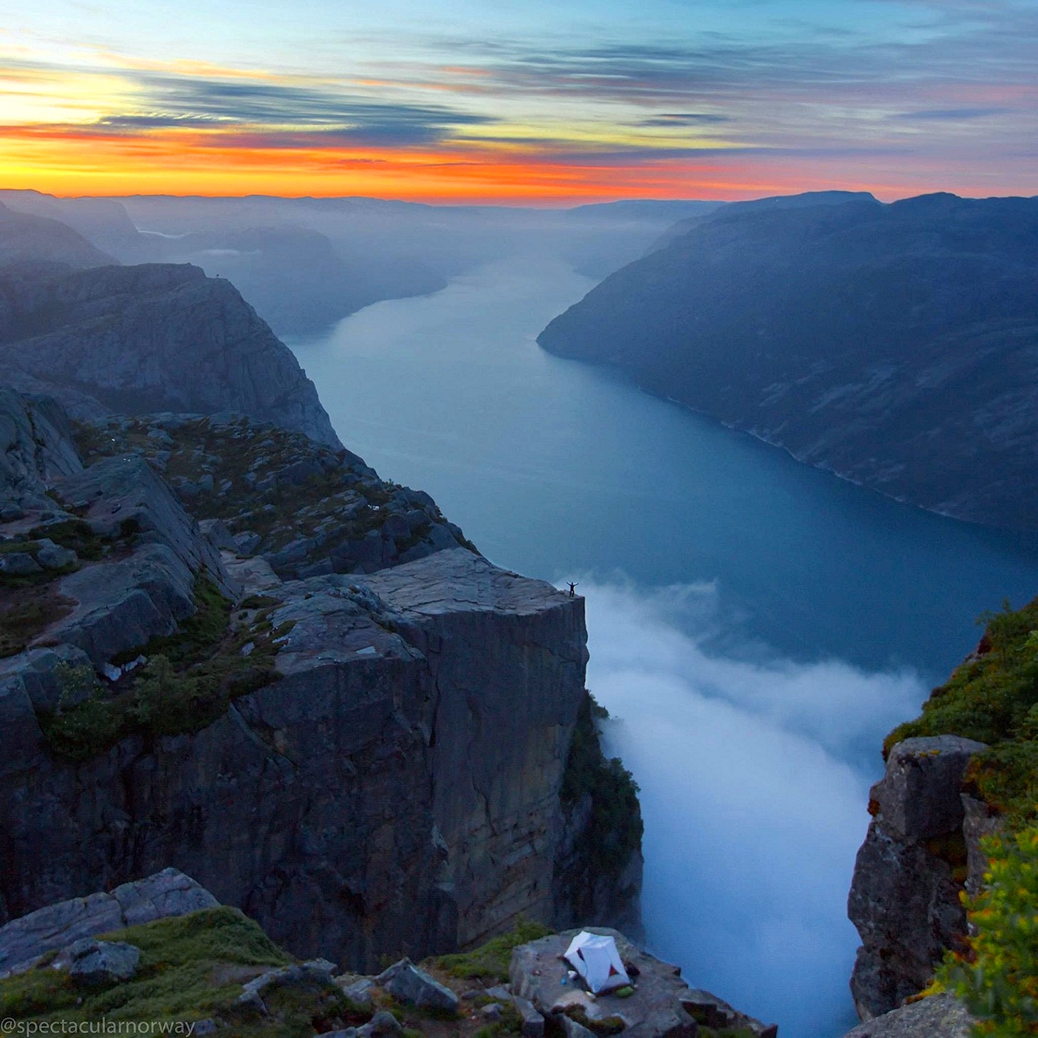 Preikestolen Фьорд Норвегия