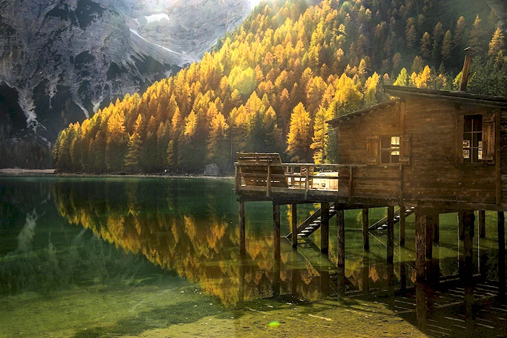 Брайес озеро Италия картина
