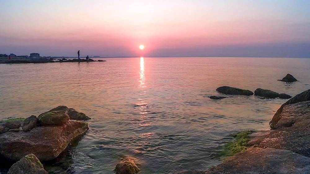 Чёрное море Феодосия рассвет