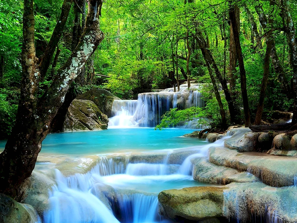 Фотообои водопад Erawan