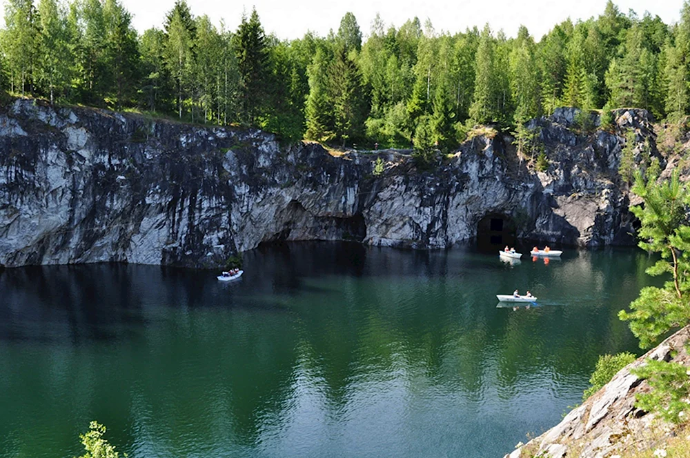 Карелия парк Рускеала