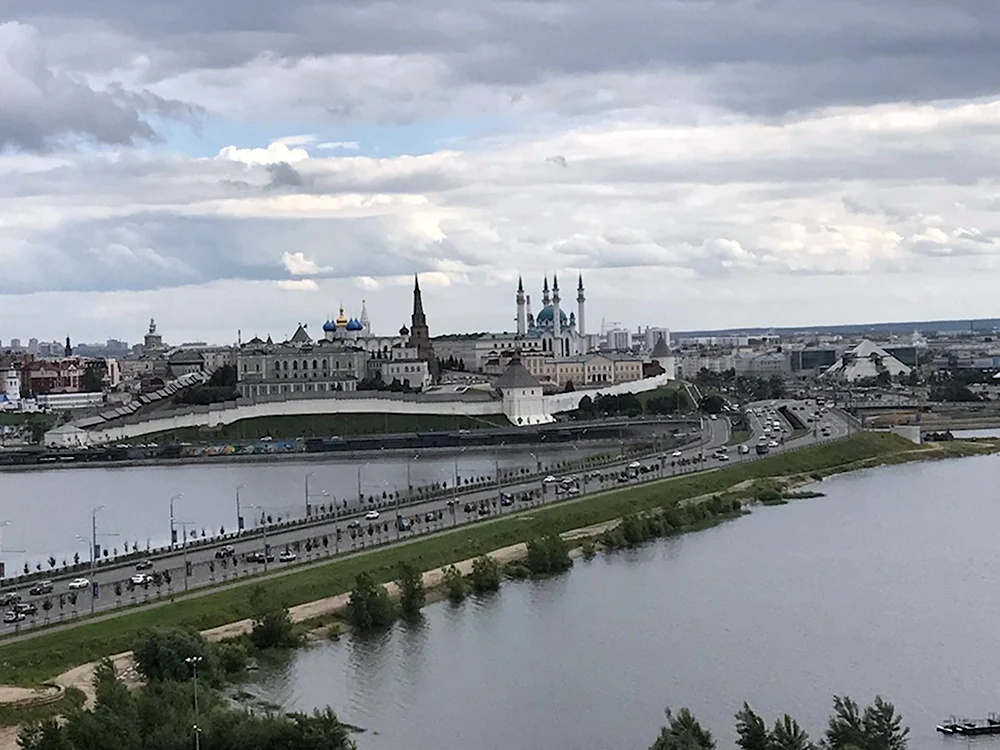 Набережная реки Казанка в Казани