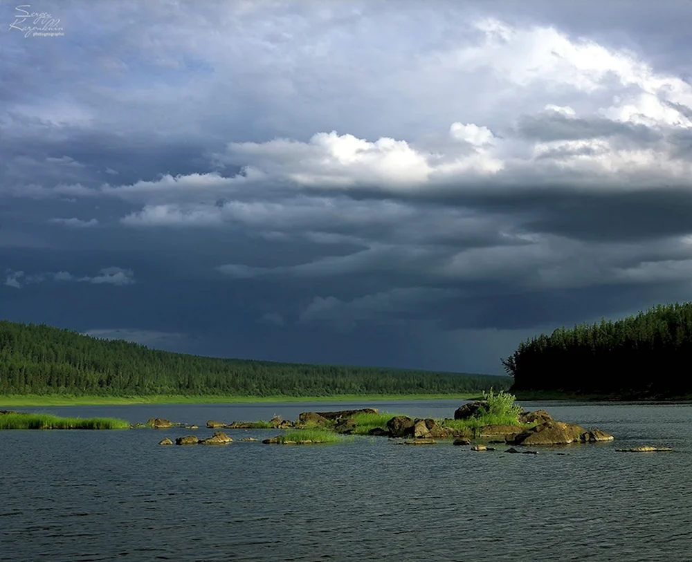 Река нижняя Тунгуска Эвенкийский АО