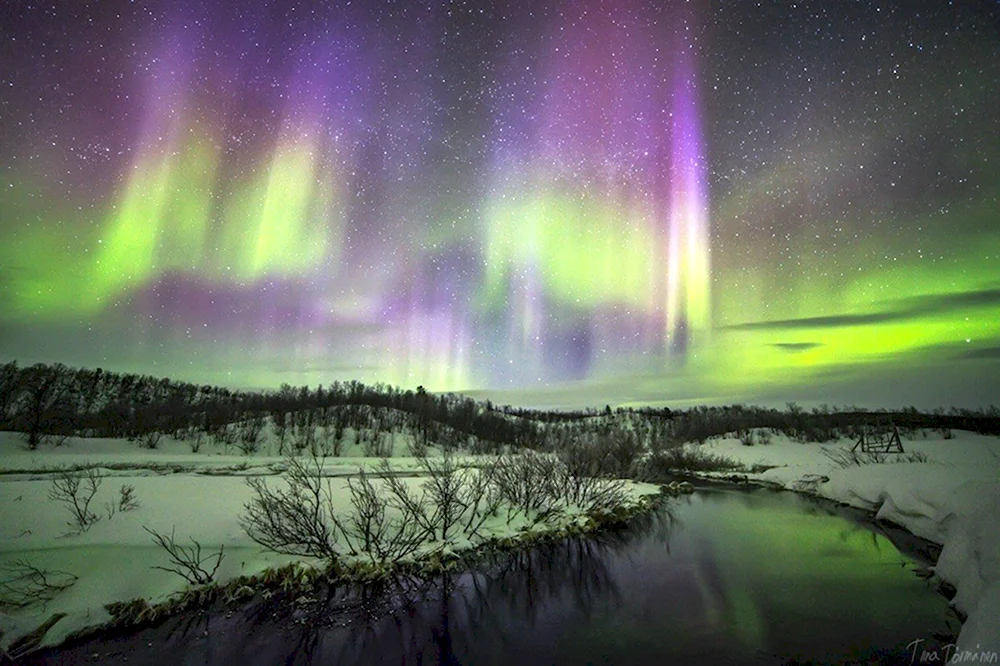 Северное сияние в Воркуте 2022
