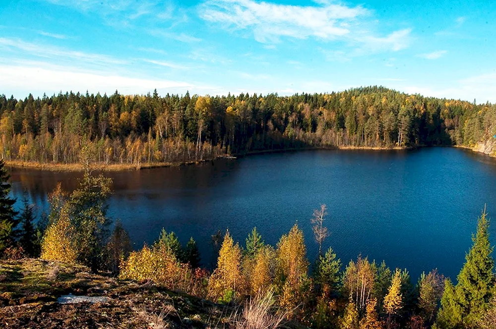 Треугольное озеро Выборгский район