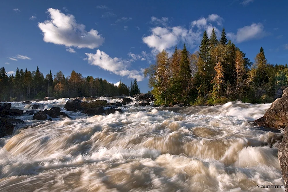Водопад Киваккакоски в Паанаярви