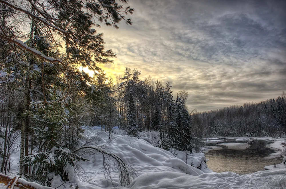 Зимняя природа Карелии