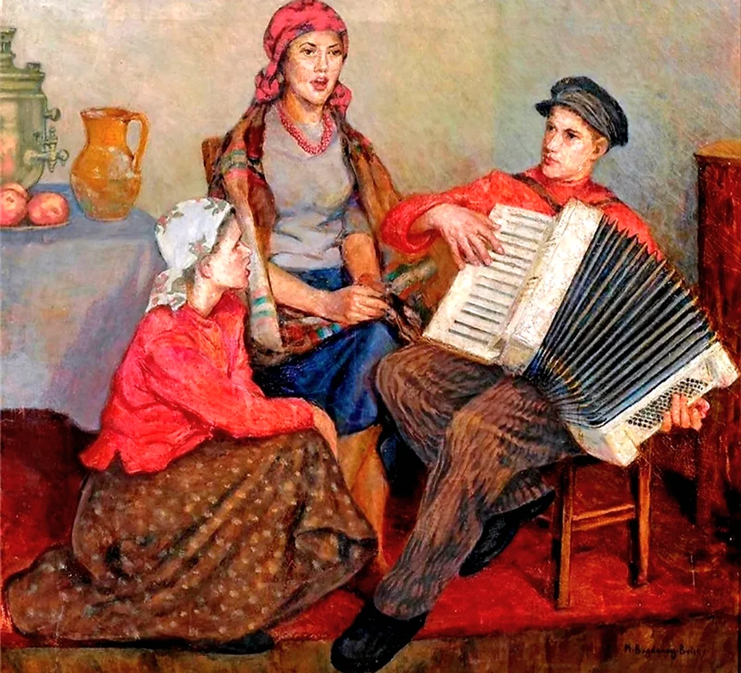 Николай Петрович Богданов-Бельский крестьянка