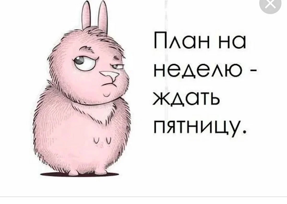 План на неделю ждать пятницу
