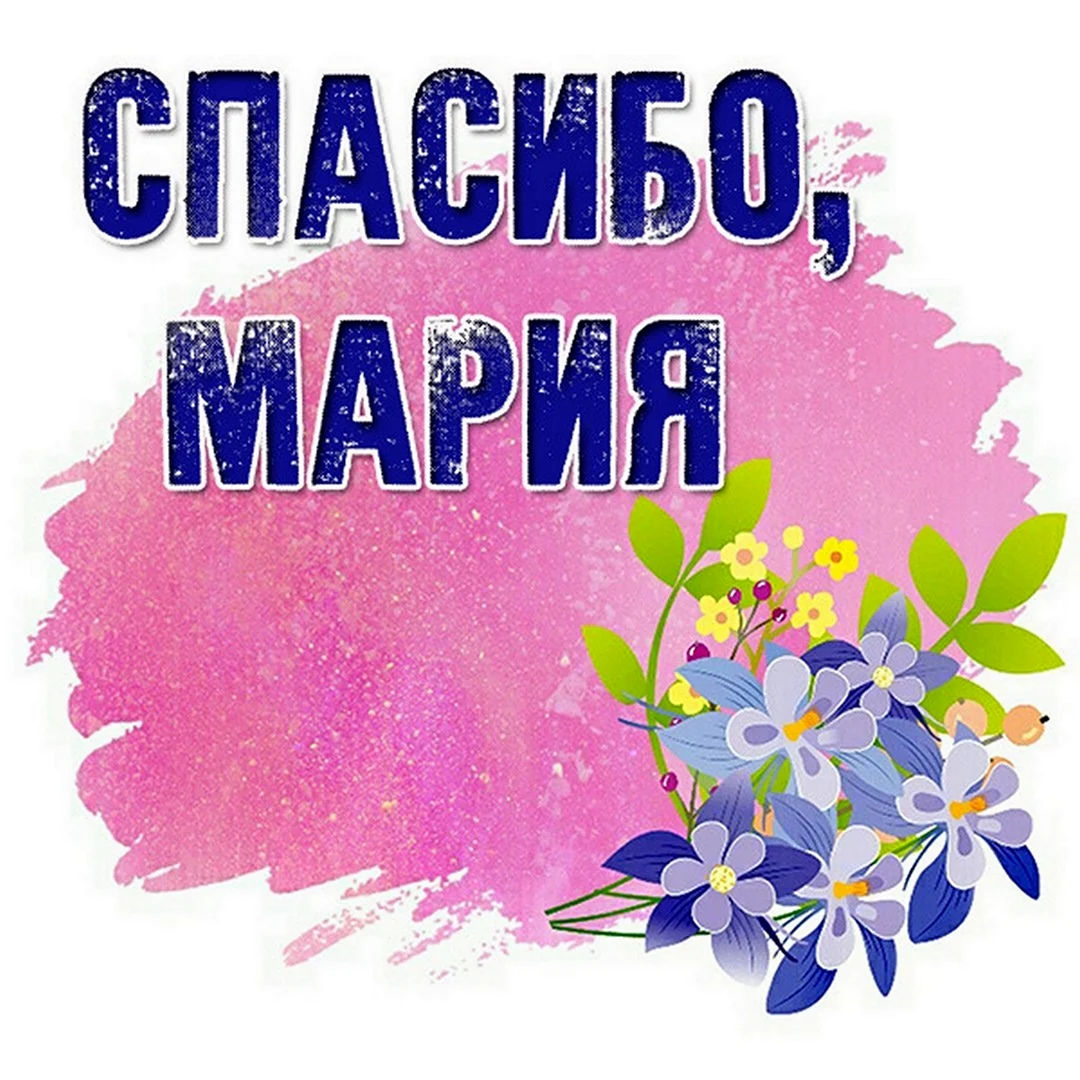 Спасибо Мария