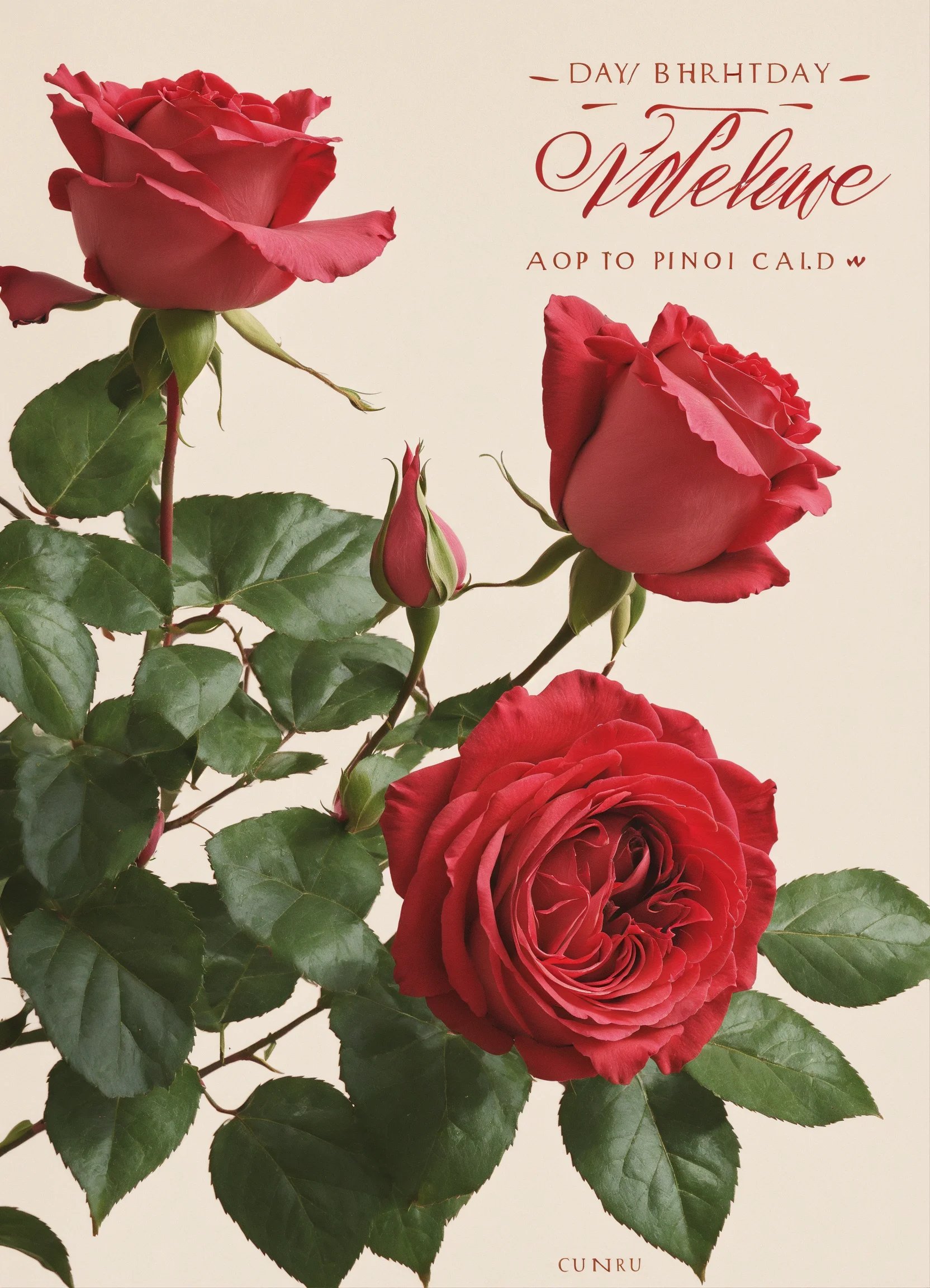 открытка с розами поздравление с днем рождения