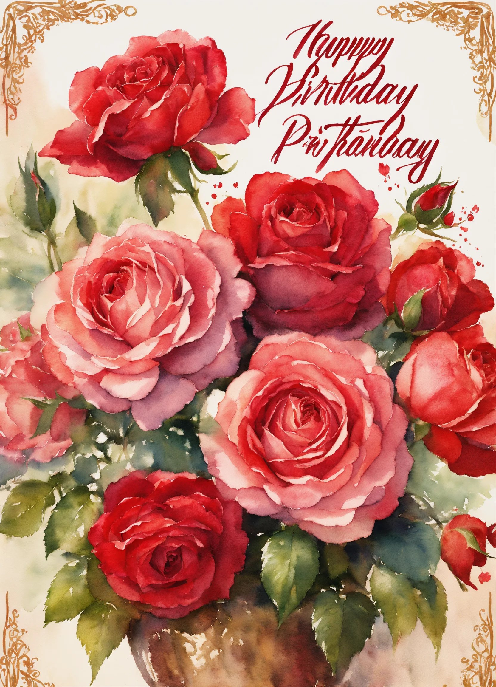 поздравить с днем рождения открытки розы
