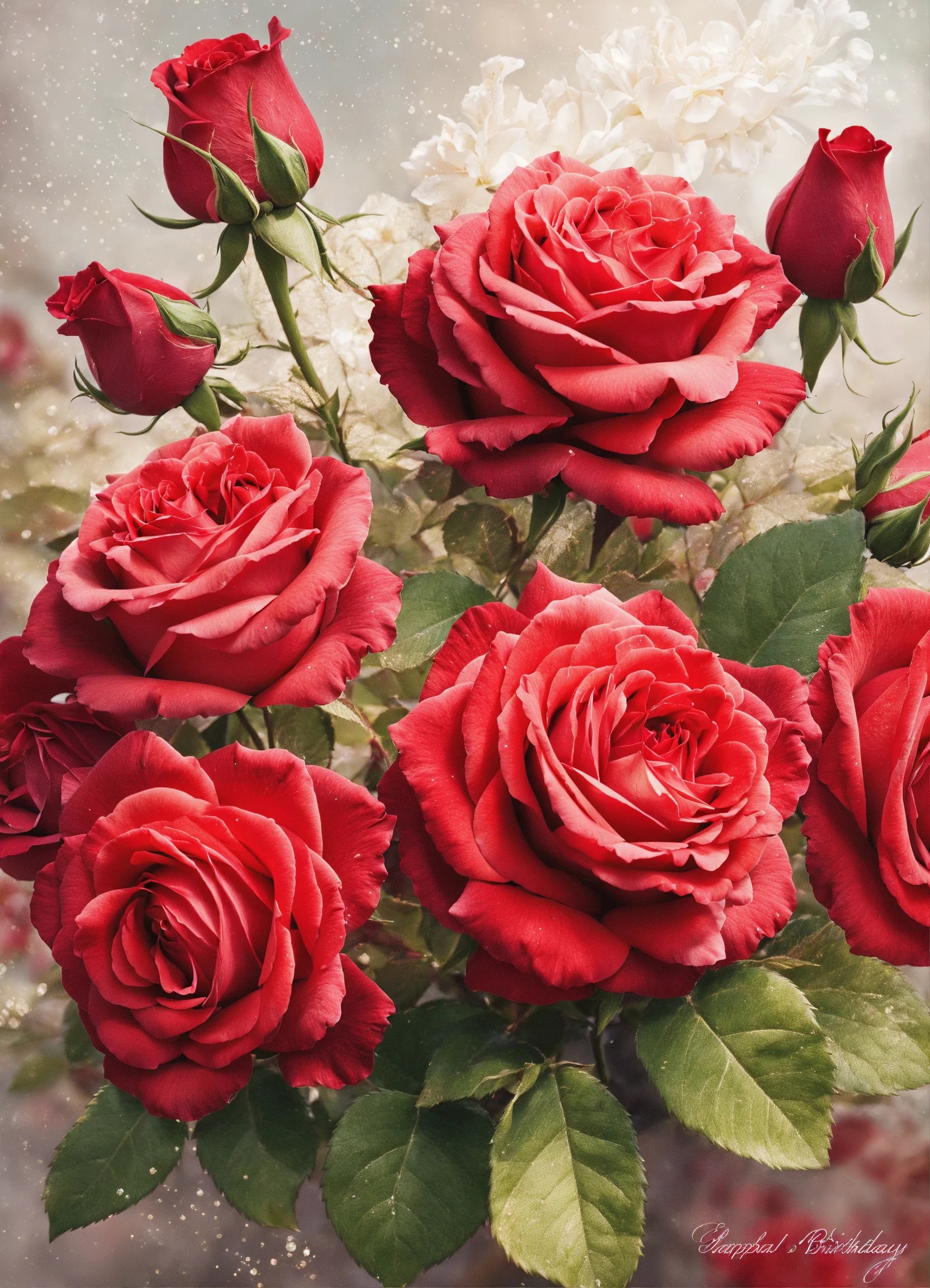 с днем рождения женщине открытка розы поздравление