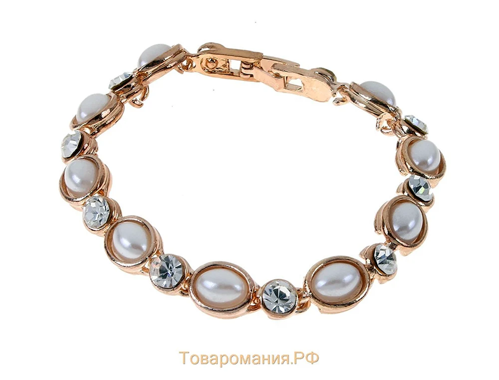 Золотой браслет с жемчугом 585