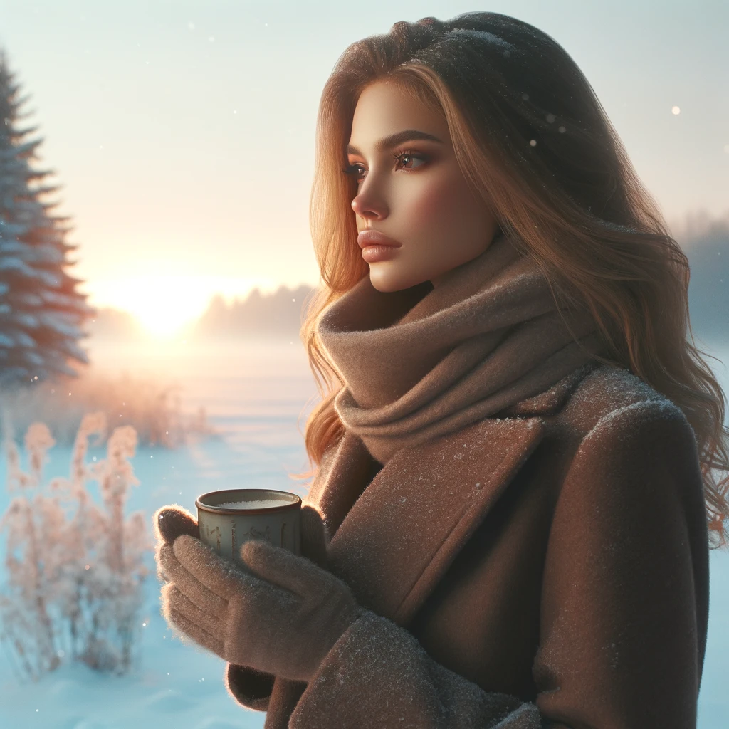 Зимние пожелания с добрым утром женщине