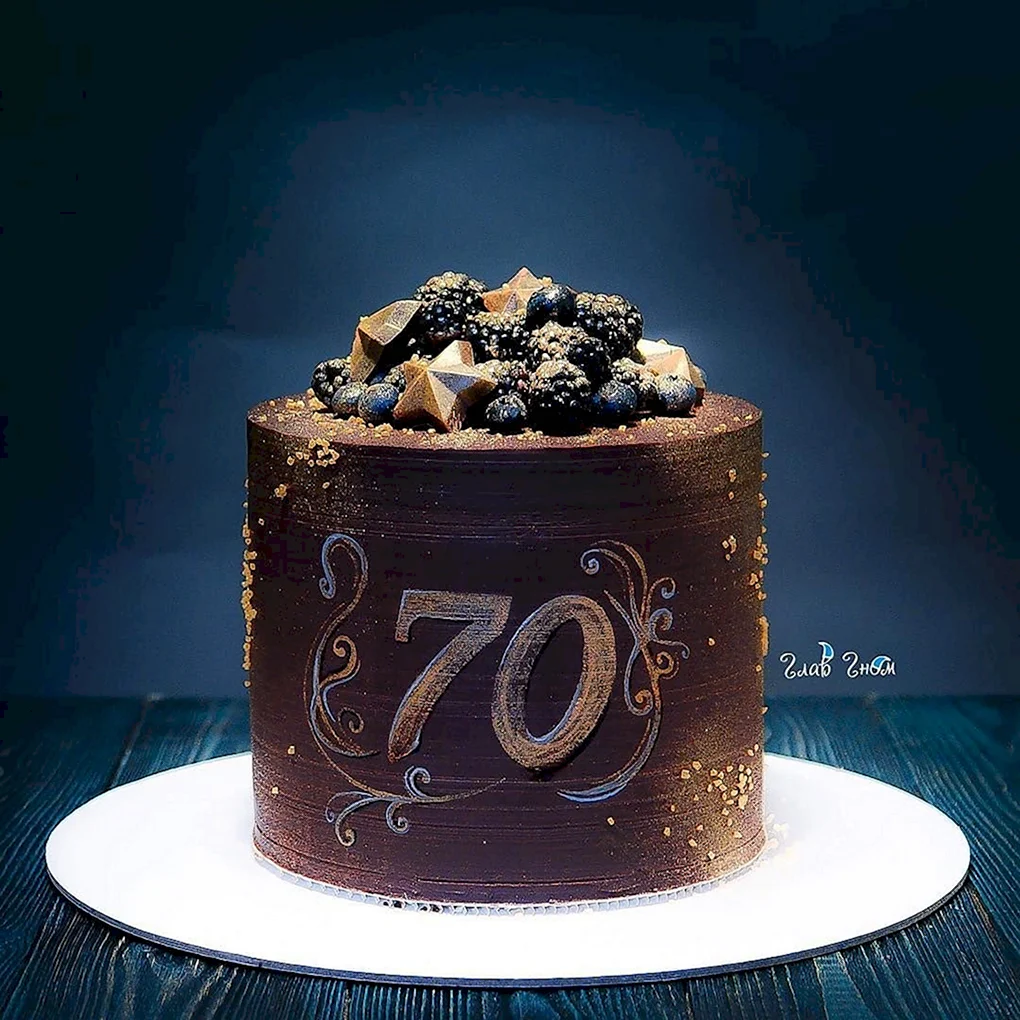Декор торта для мужчины 70 лет