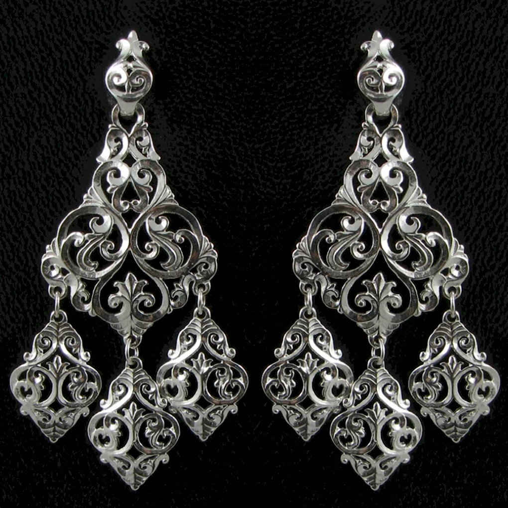 Калмыцкие сережки серебро