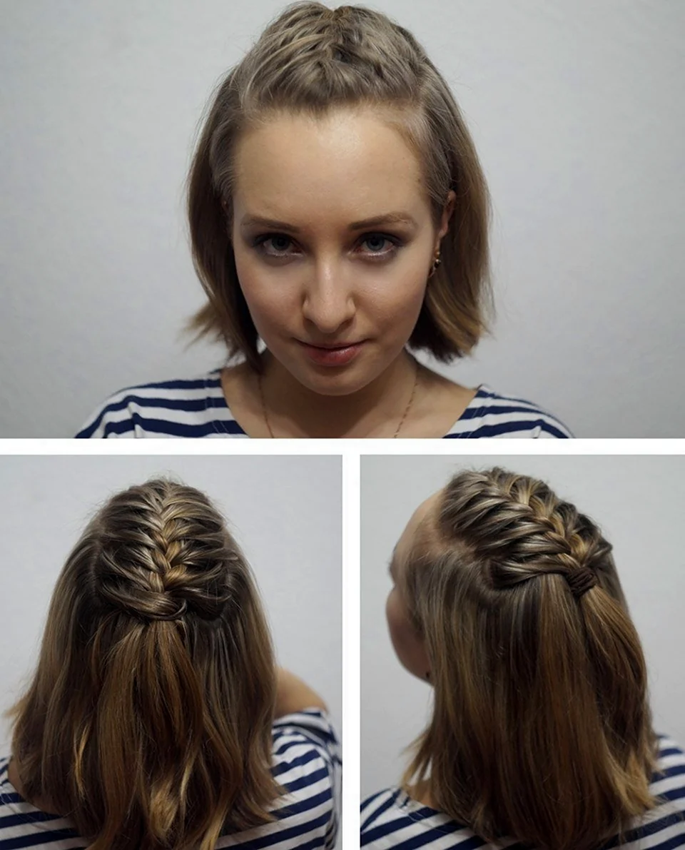 Косички на короткие волосы