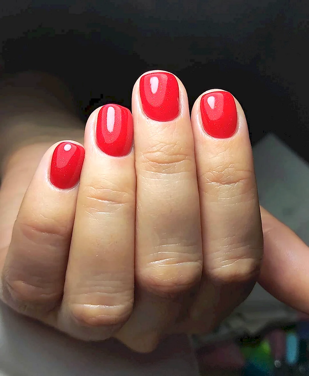 Красные которкиетногти