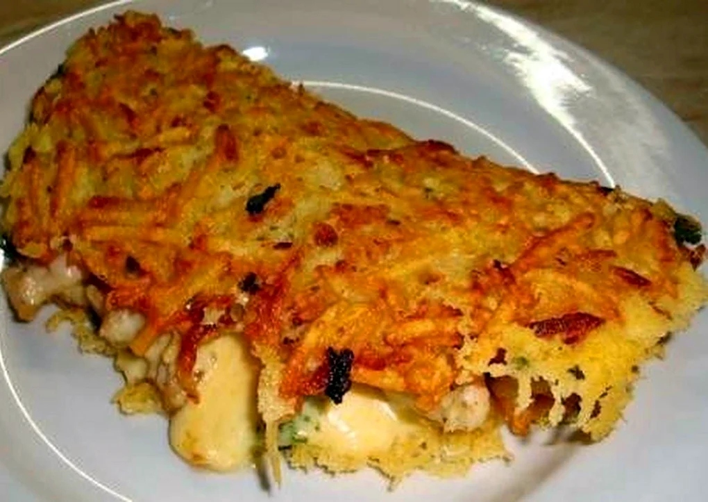 Курица в ажуре из картофеля