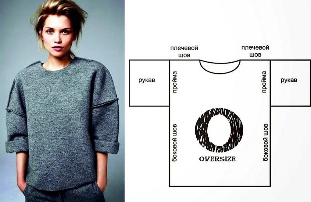 Лекала футболки Oversize