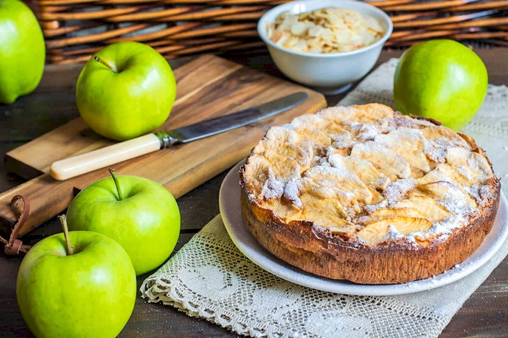 Осенний пирог с яблоками