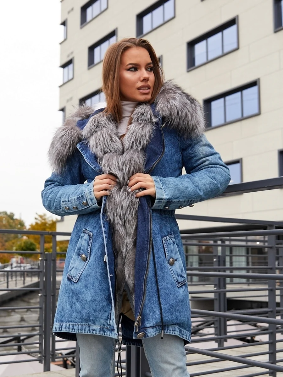Парка с натуральным мехом Mila Nova