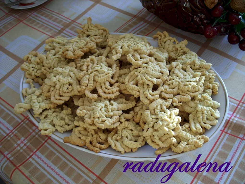 Печенье Мимоза через мясорубку