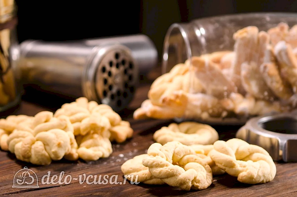 Печенье поленце через мясорубку