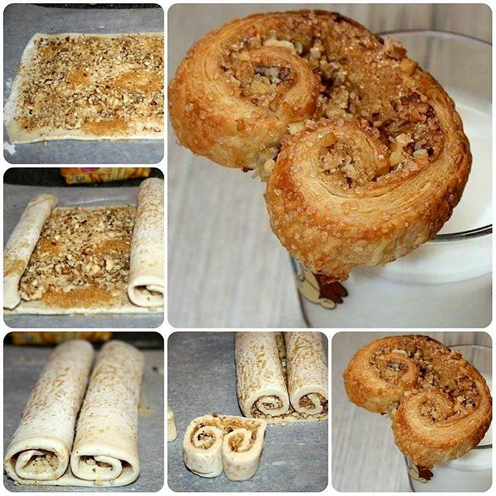 Печёное из слоёного теста