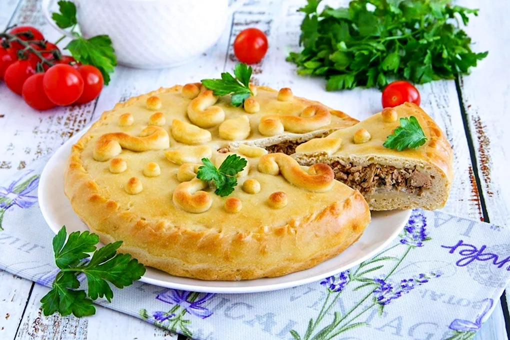 Пирог с горбушей консервированной