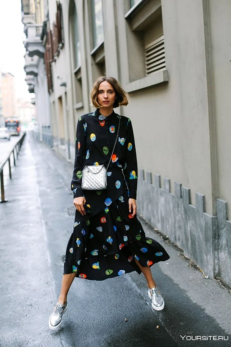 Платье миди 2022 Street Style