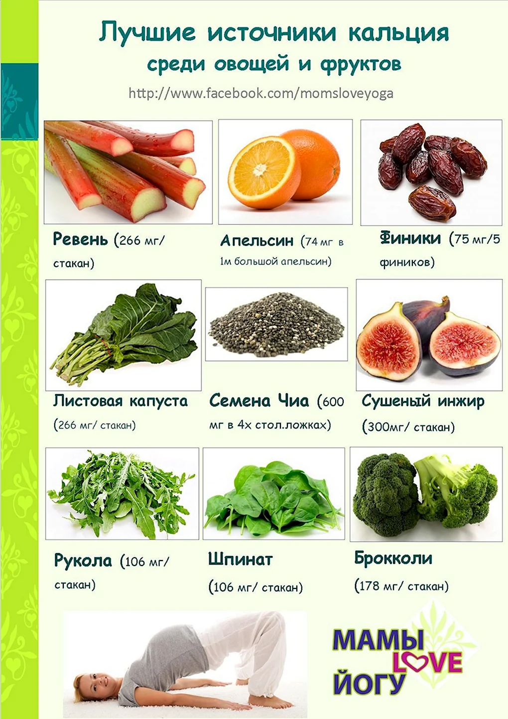 Продукты содержащие кальций