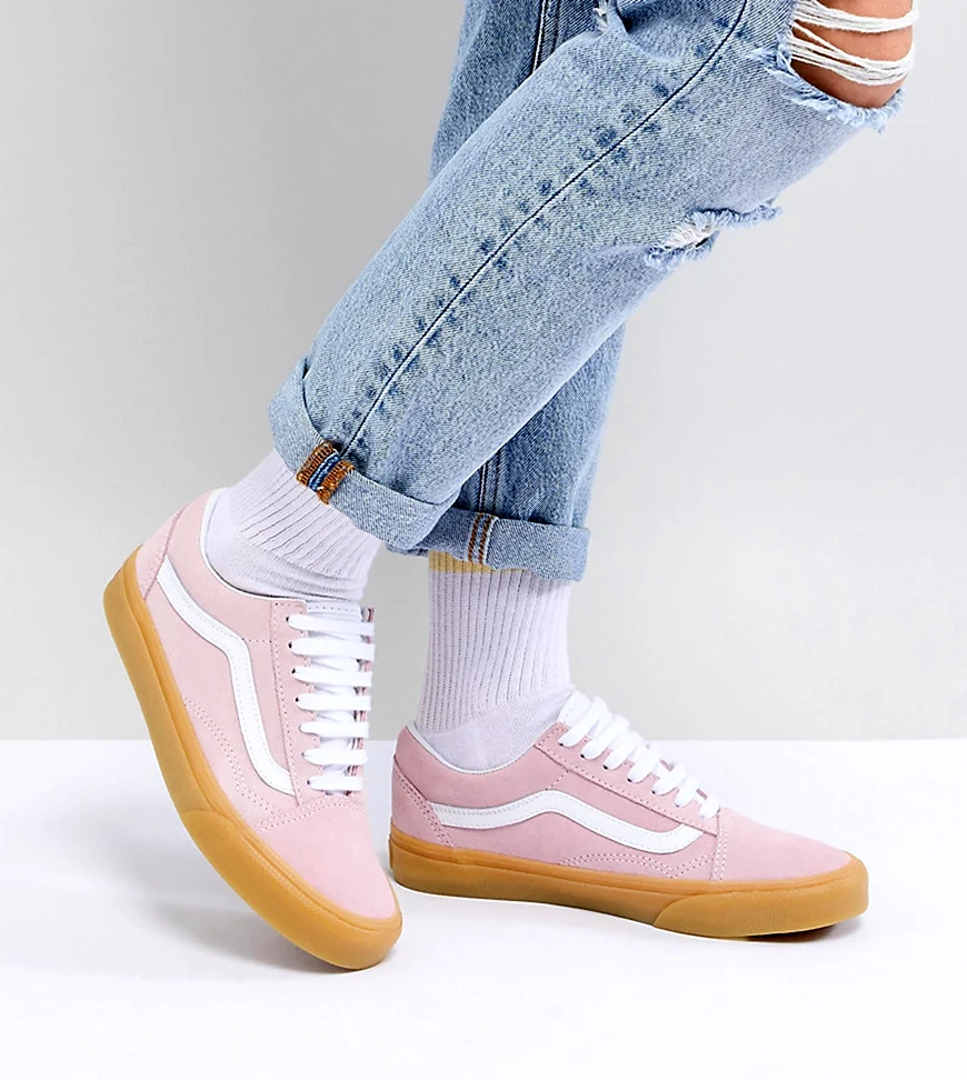 Розовые кроссовки vans old Skool