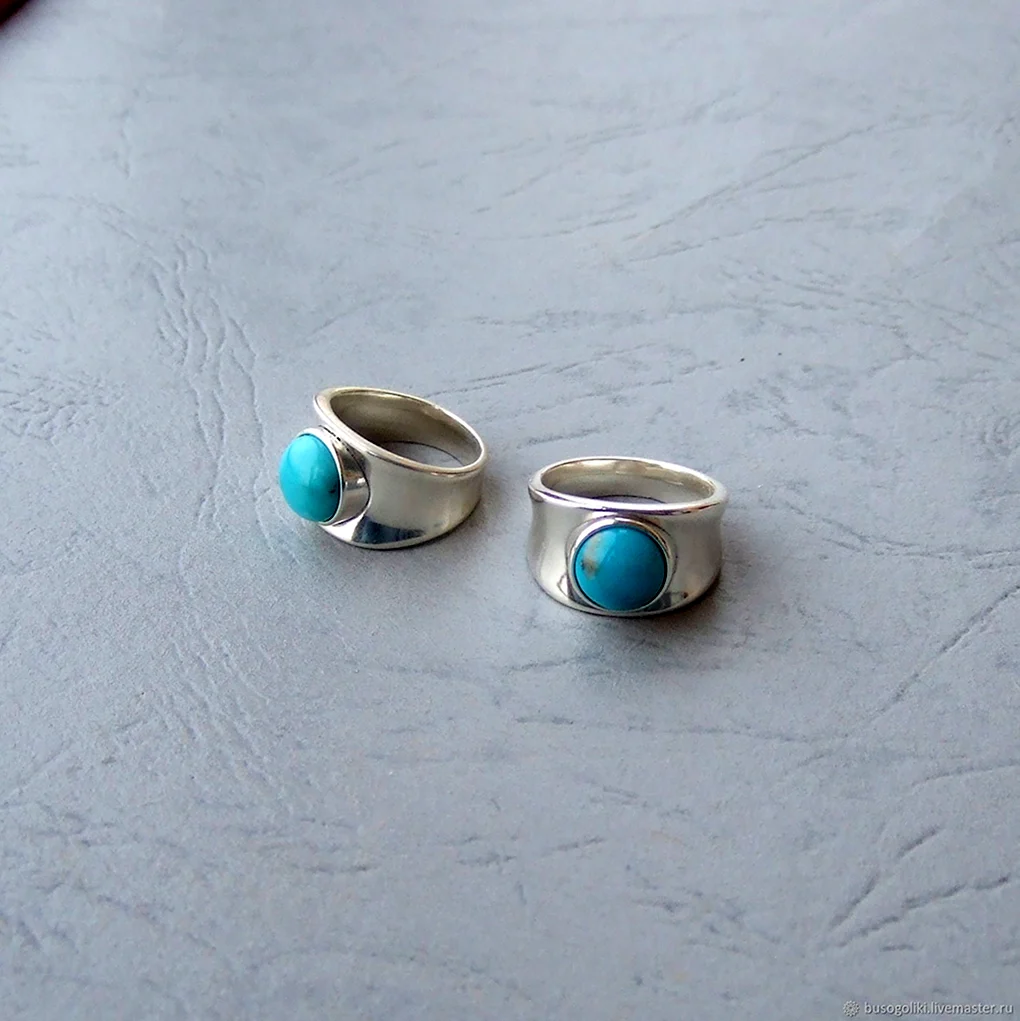 Серебряное кольцо бирюза 01r1379tq
