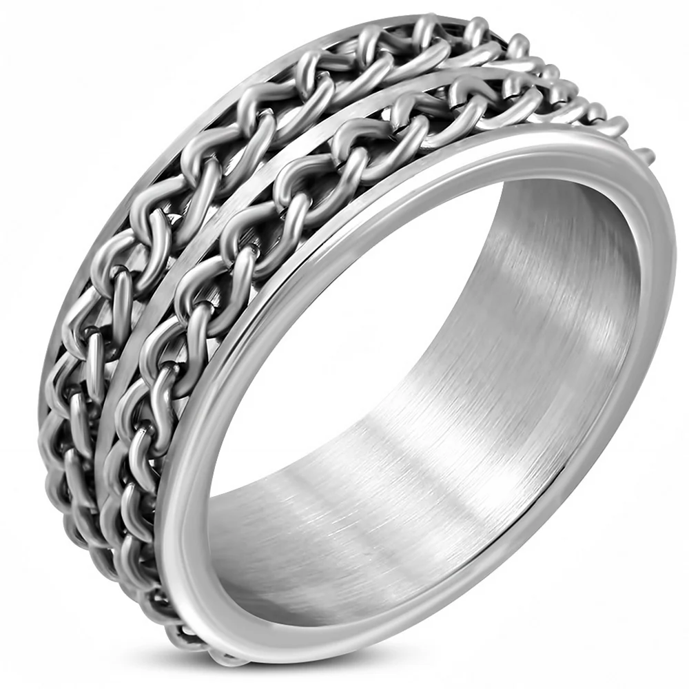 Серебряное мужское кольцо