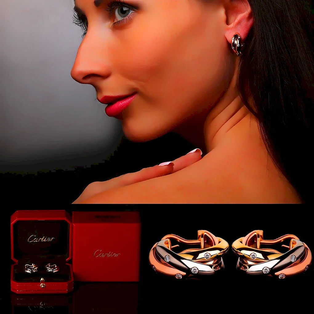 Сережки Cartier Trinity