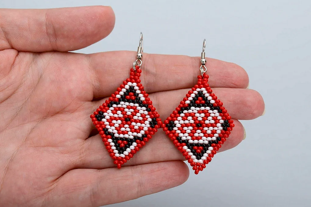 Серёжки из бисера для начинающих