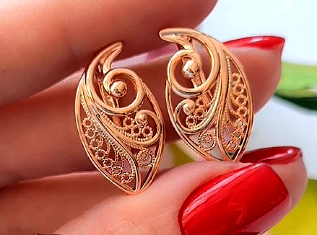 Серьги ажурные