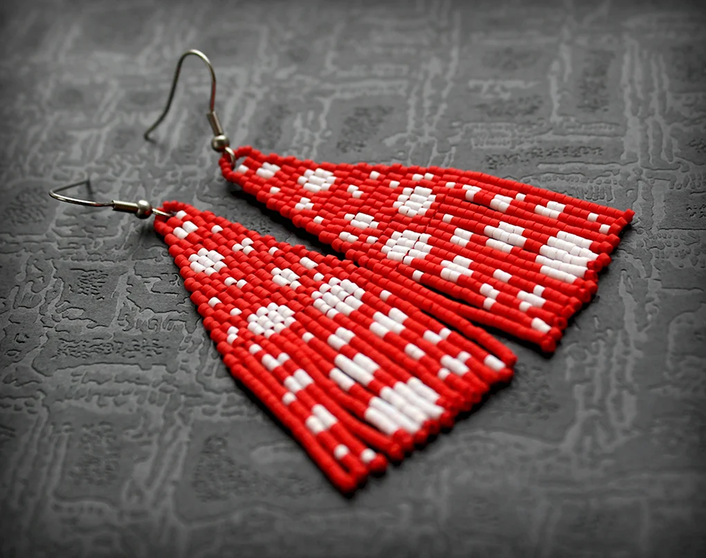 Серьги из бисера