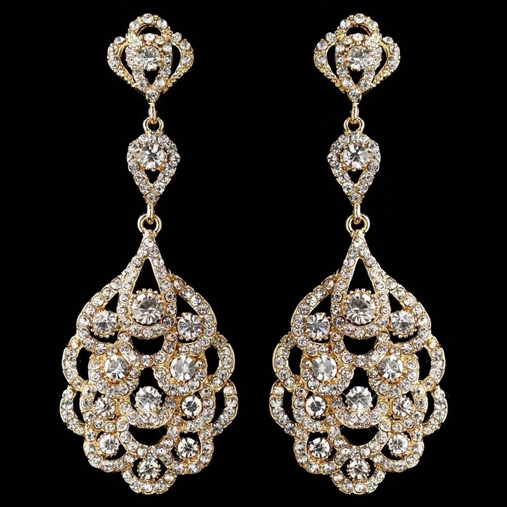 Серьги Jasmine Jewellery золотые