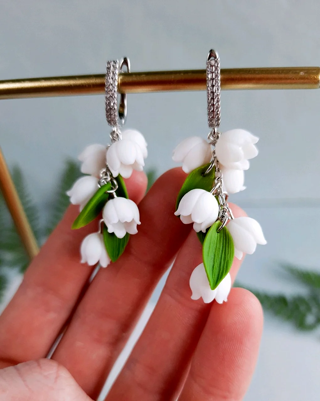Серьги подснежники