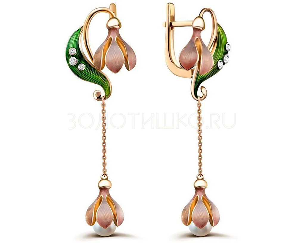 Серьги русские Самоцветы.09790 Весс
