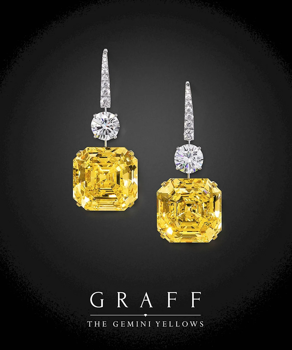 Серьги с желтыми бриллиантами Graff
