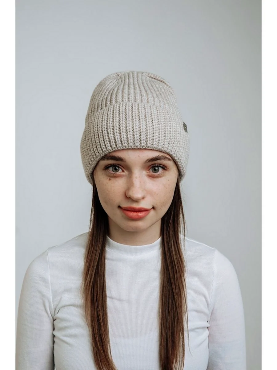 Шапка с отворотом Seeberger 18308-0 turn-up Beanie размер one