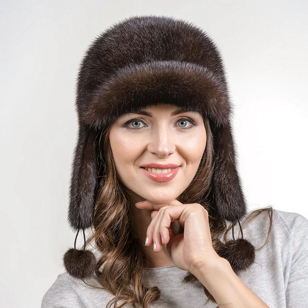 Шапка ушанка Каляев женская