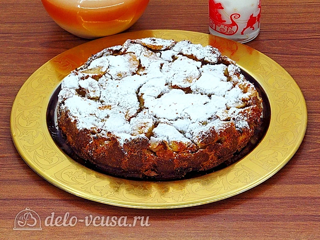 Шарлотка из черного хлеба