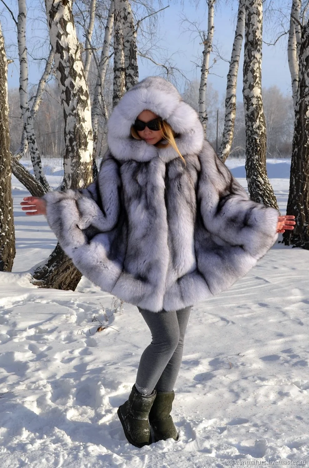 Шуба песец Снежная Королева