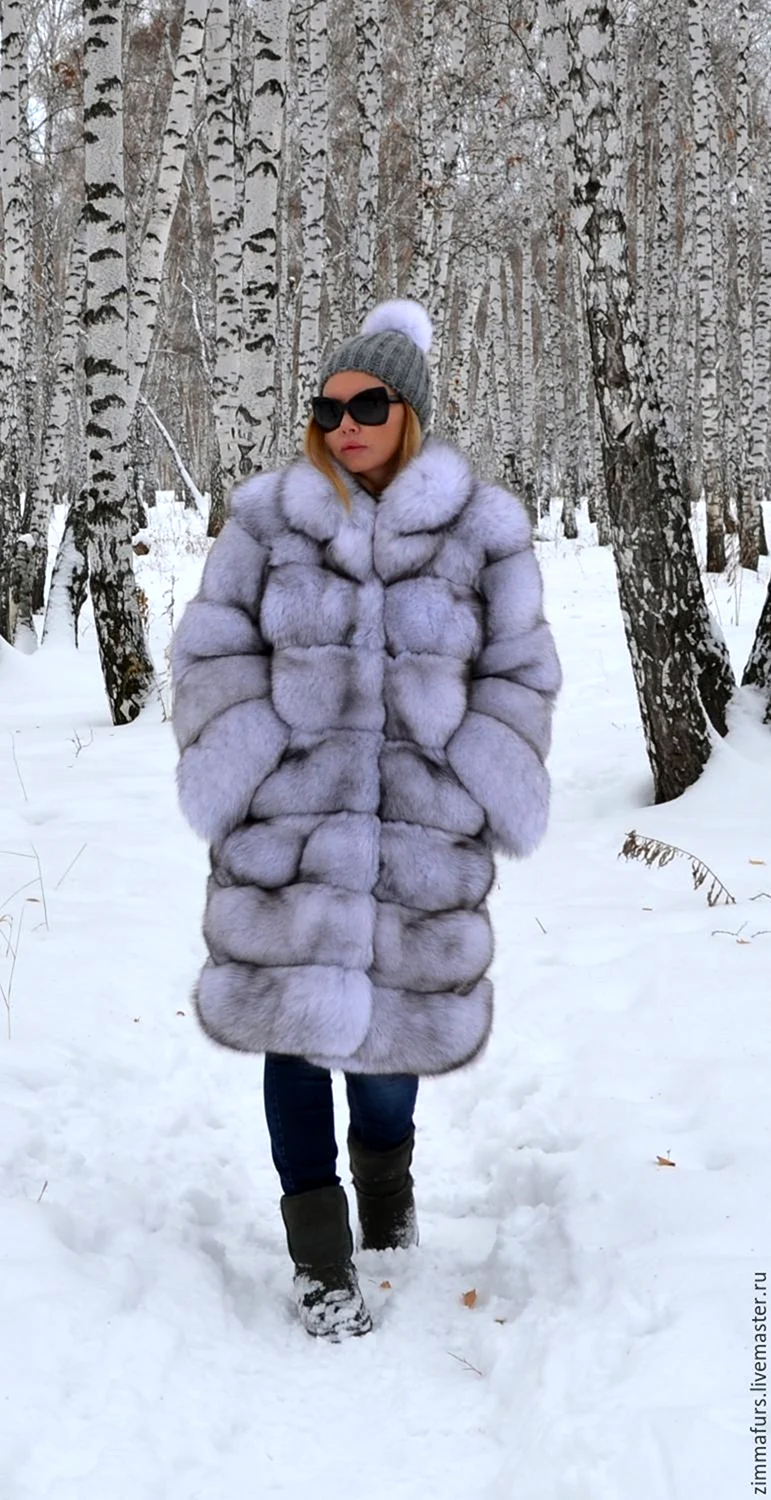 Шуба песец Снежная Королева