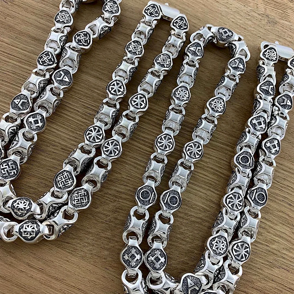 Славянские серебряные Цепочки
